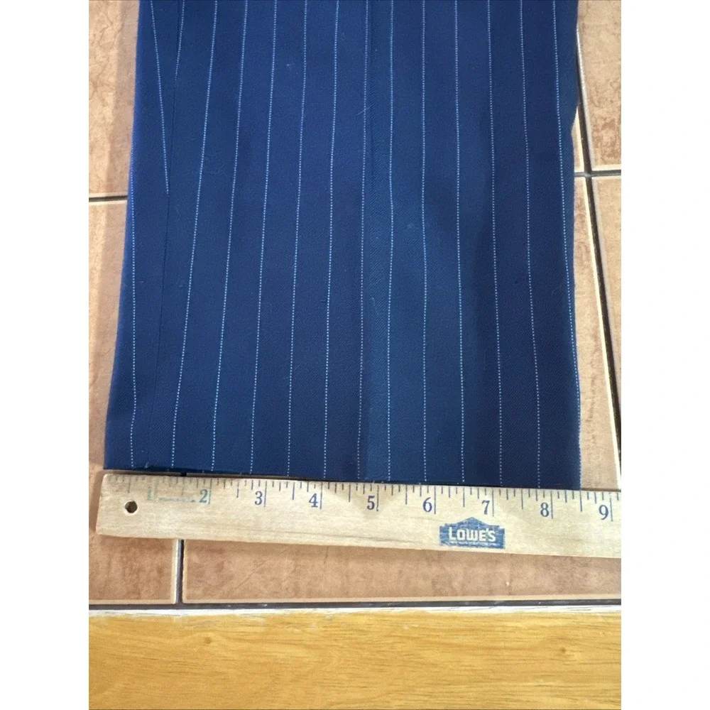 Towncraft Plus Men's Suit Sz‎ 44R Blue Pinstripe Pants 42 x 30 USA Union Made